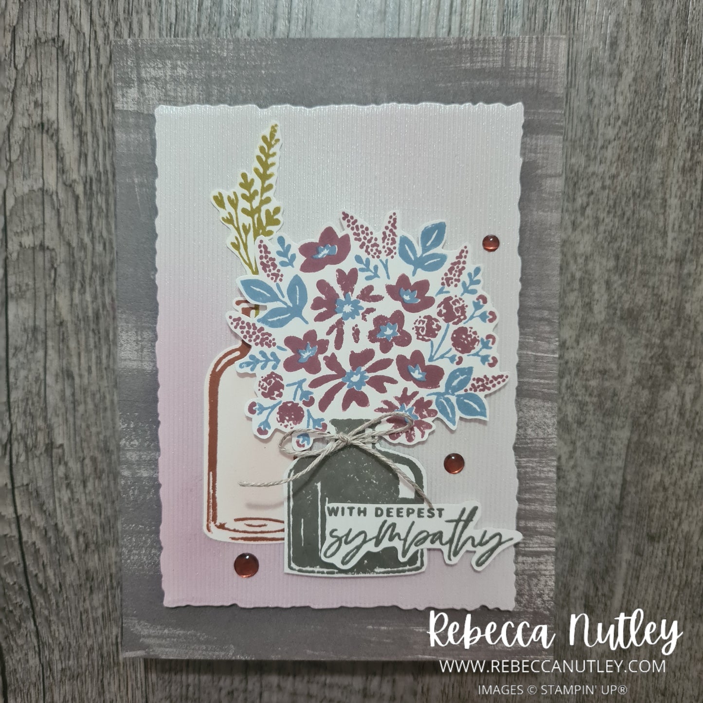 'With Deepest Sympathy' Handmade Card With Envelope