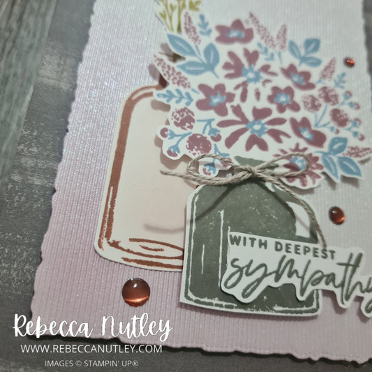 'With Deepest Sympathy' Handmade Card With Envelope