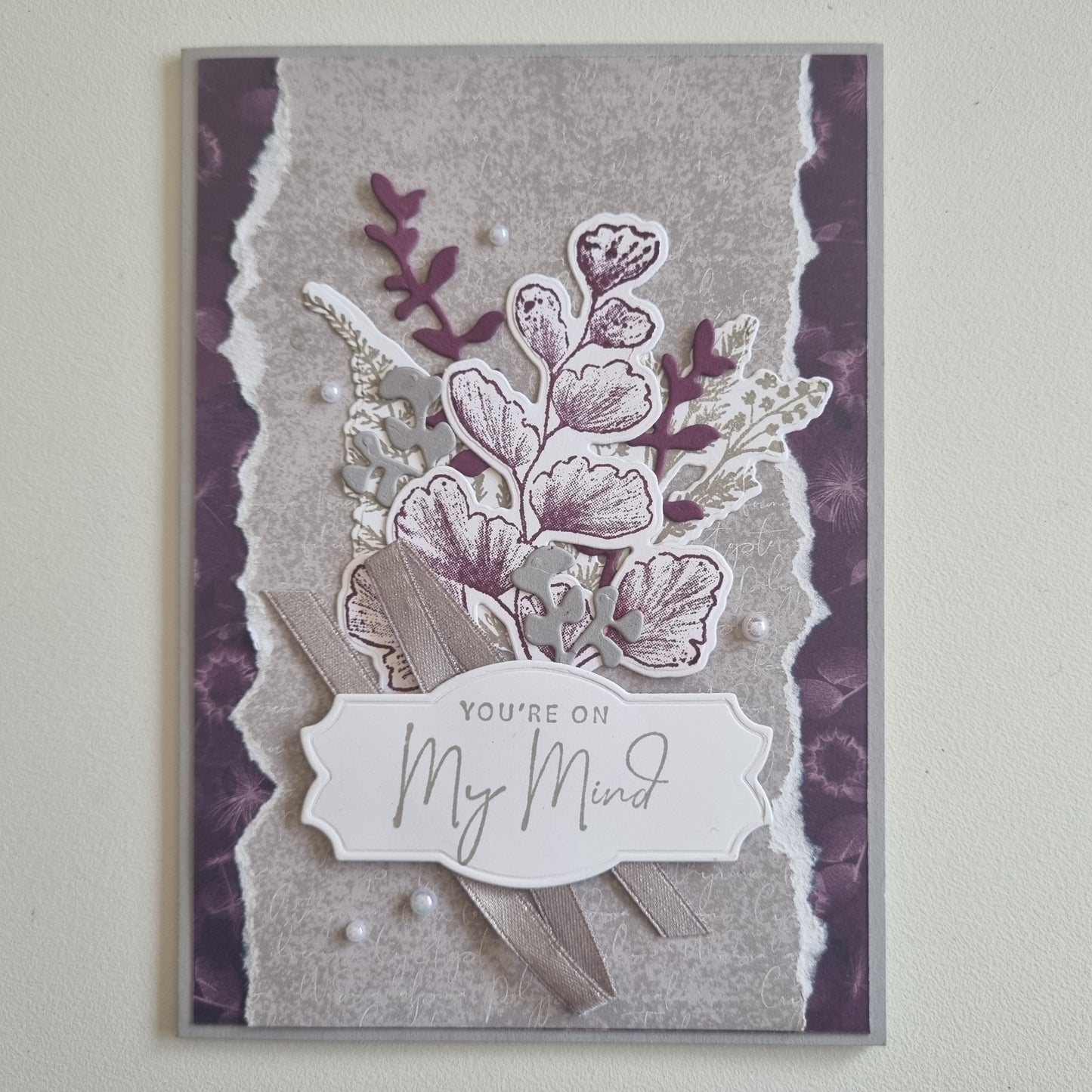 'You're On My Mind' Handmade Card With Envelope