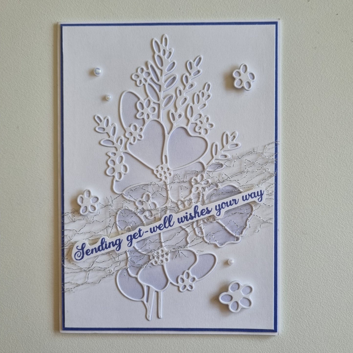 'Get Well Wishs' Handmade Card With Envelope