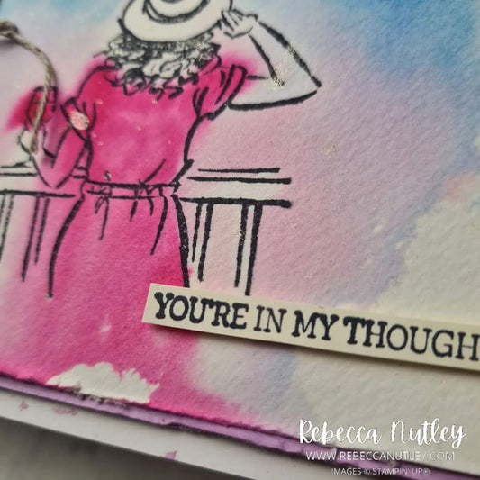 'You're In My Thoughts' Handmade Card With Envelope