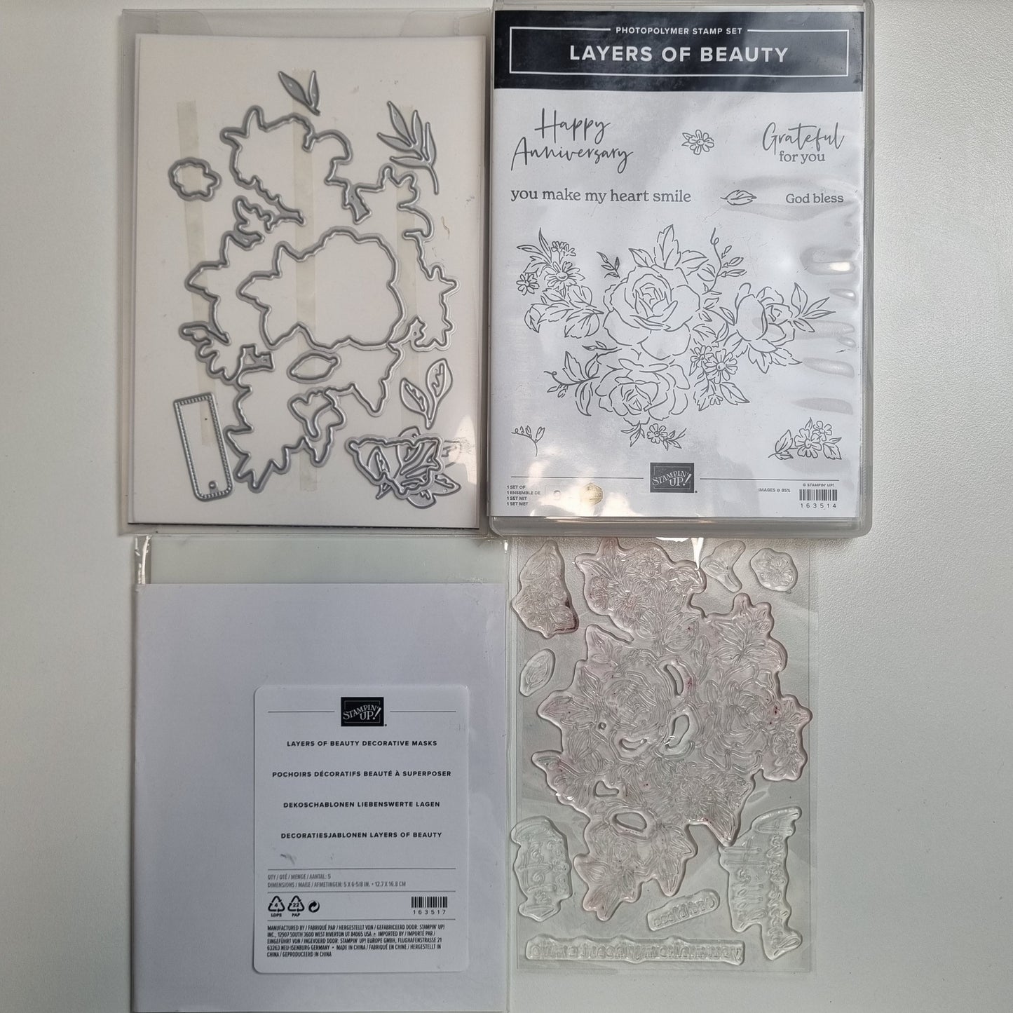 Layers Of Beauty Photopolymer Stamp Set & Dies & Masks Stampin' Up!