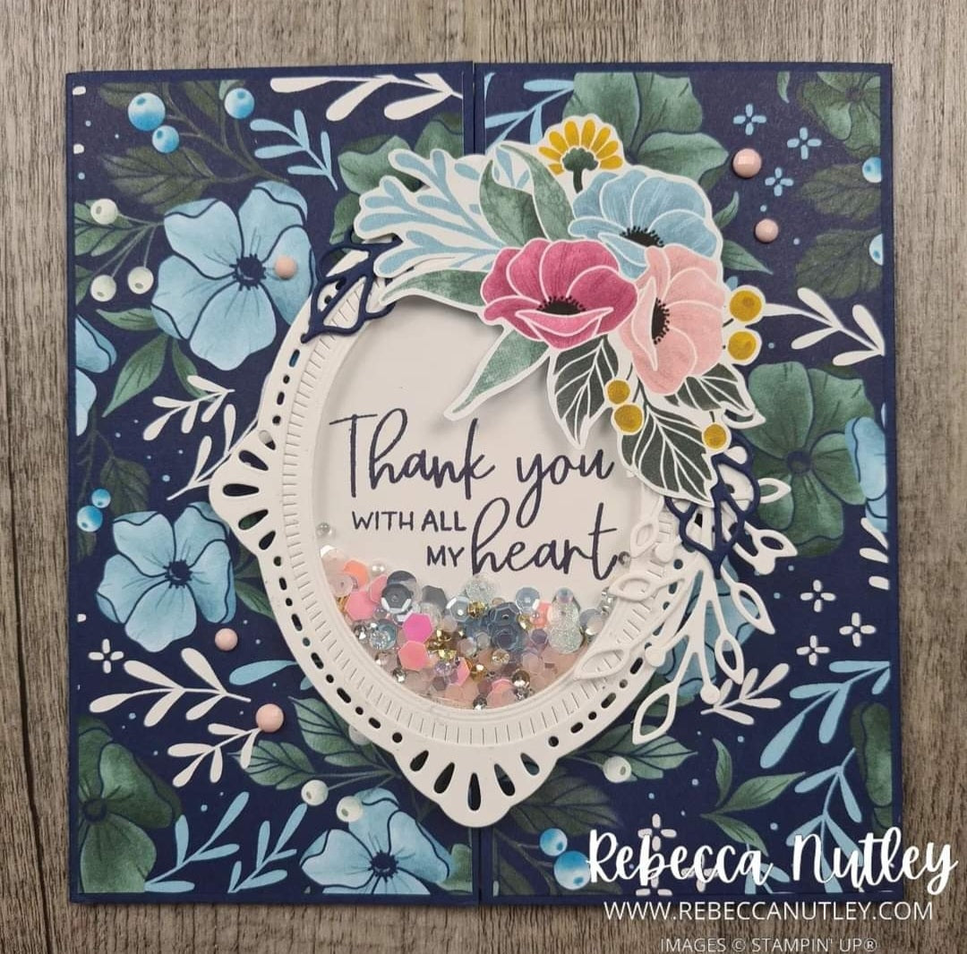 'Thank You With All My Heart' Handmade Card With Gold Envelope