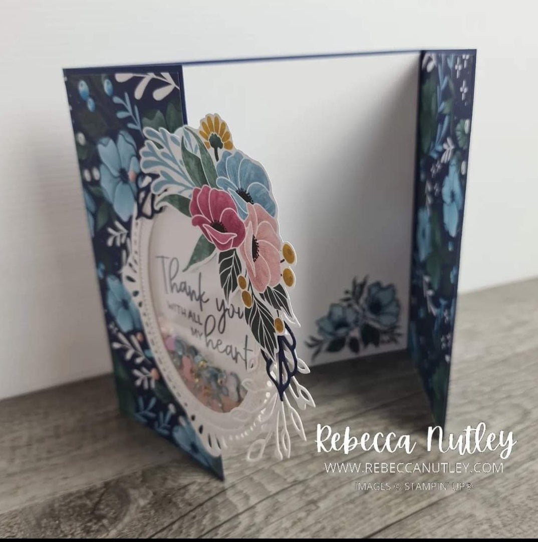 'Thank You With All My Heart' Handmade Card With Gold Envelope