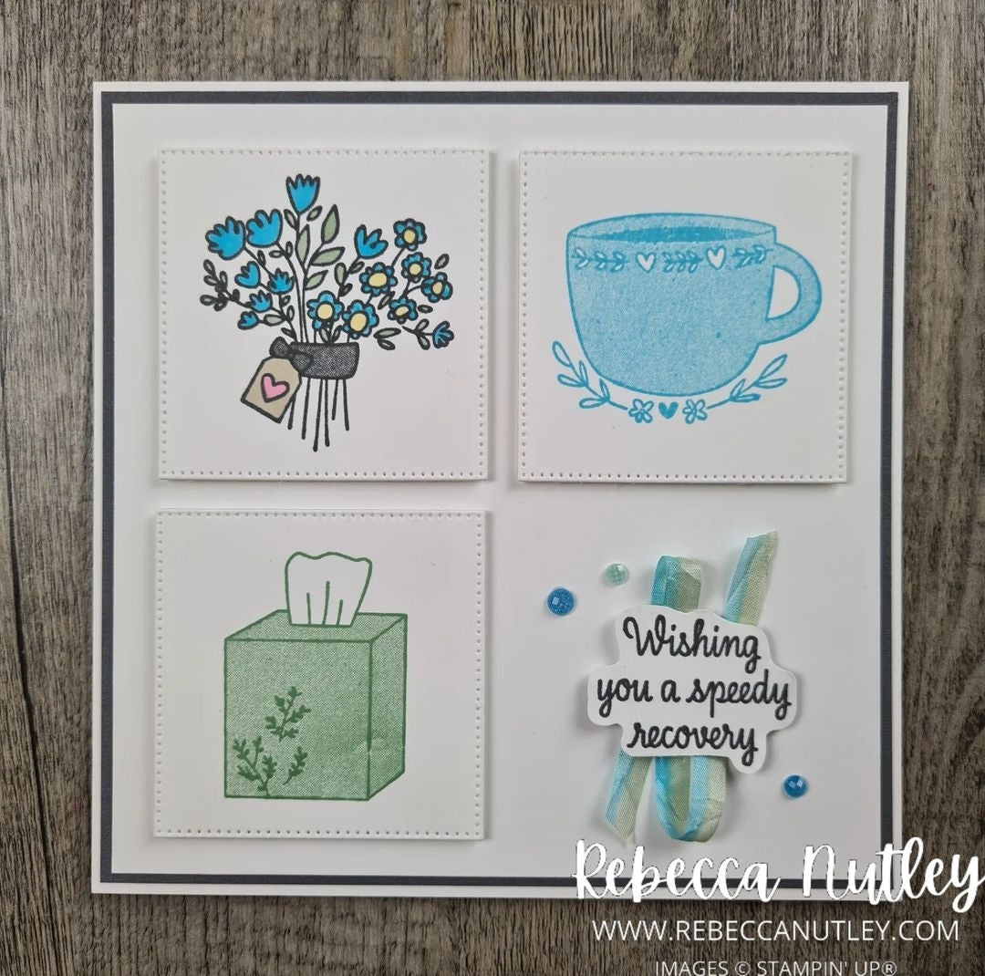 'Wishing You A Speedy Recovery' Handmade Card With Gold Envelope