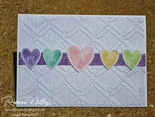 'Ur Cute' Heart Handmade Card With Envelope
