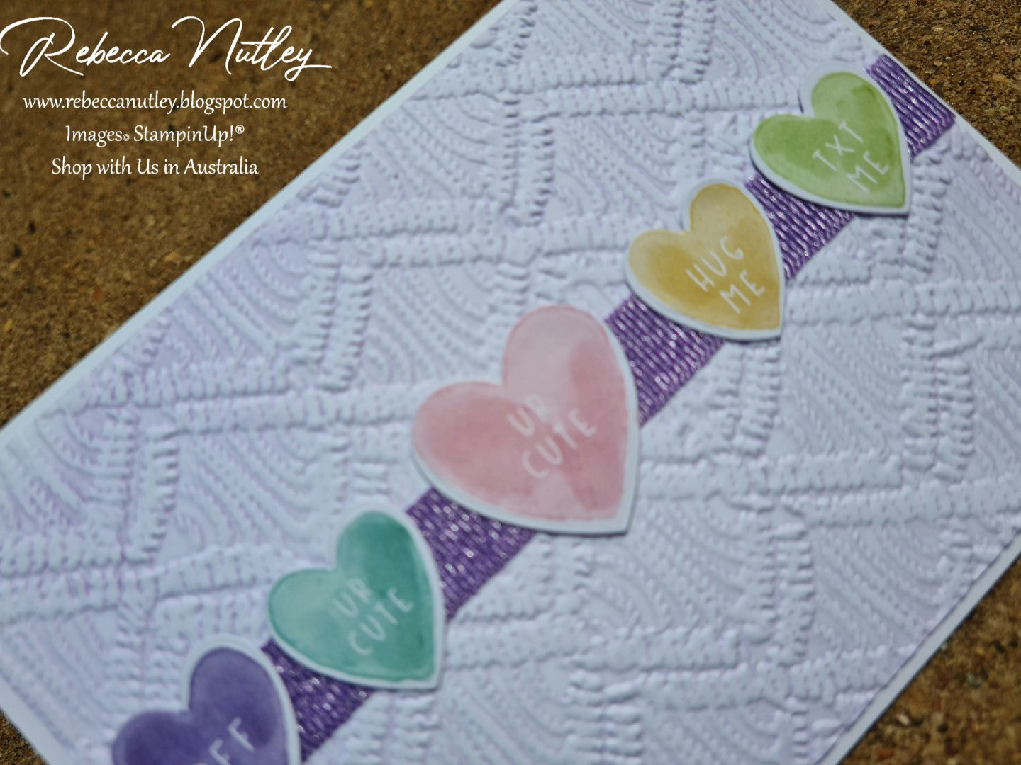 'Ur Cute' Heart Handmade Card With Envelope