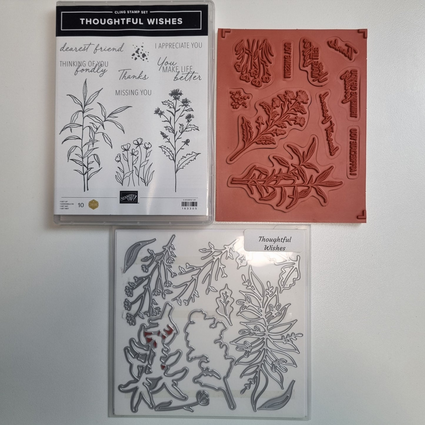 Thoughtful Wishes Cling Stamp Set & Dies Stampin' Up!