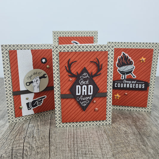 Set of 4 Dad Handmade Note Cards With Envelopes