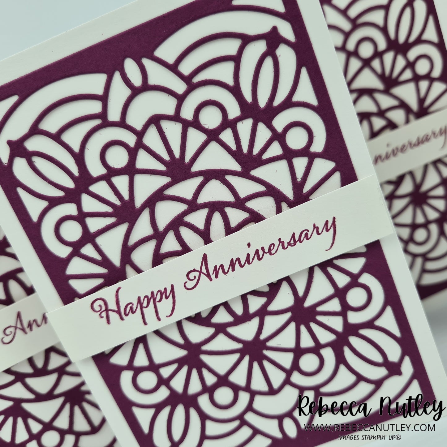 Set of 4 Happy Anniversary Handmade Note Cards With Envelopes