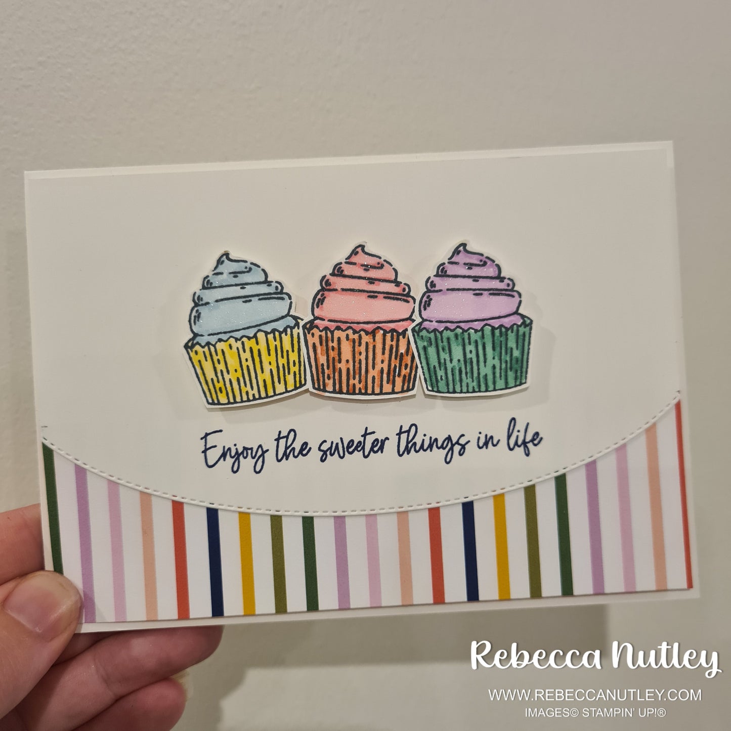 'Enjoy The Sweeter Things In Life' Handmade Card With Envelope