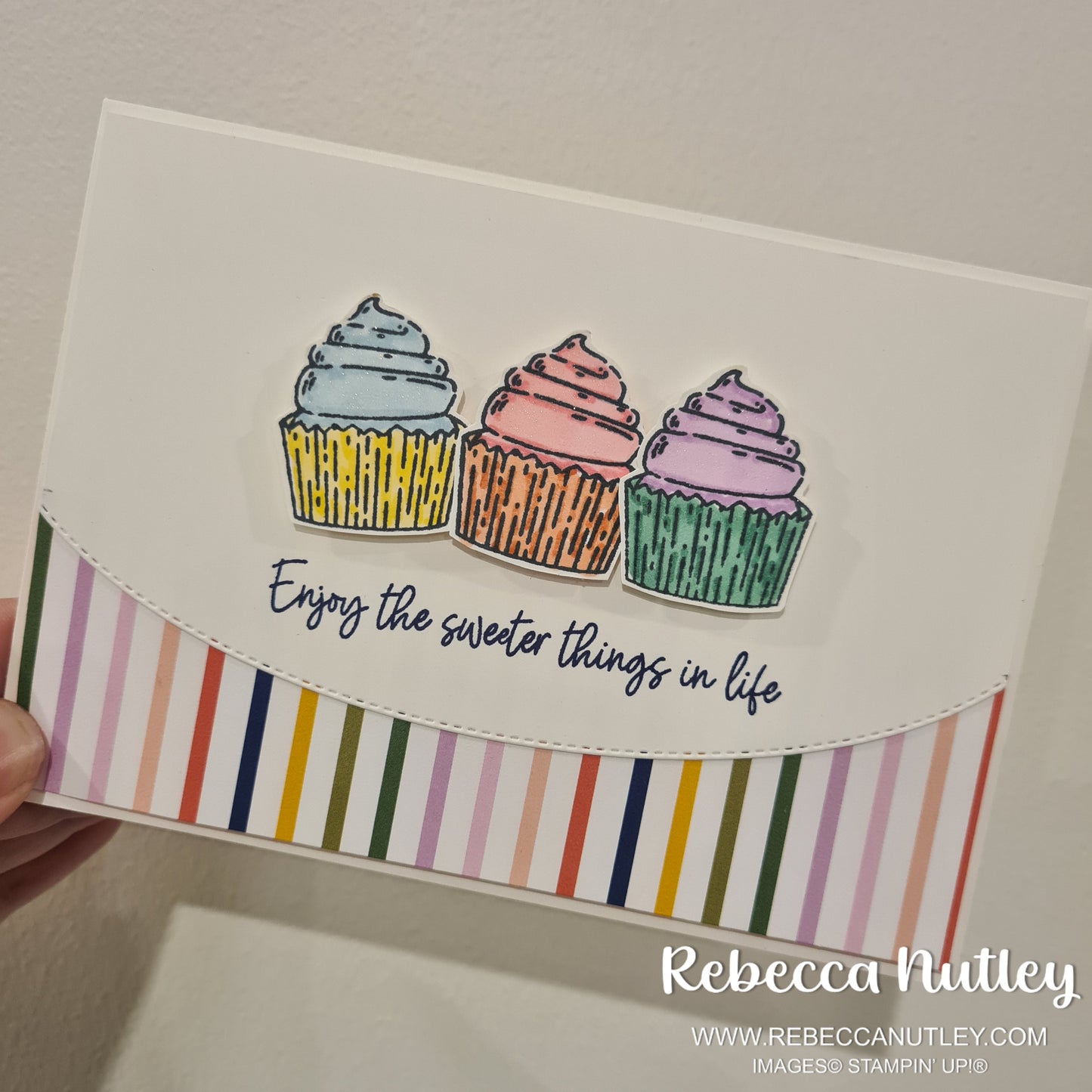 'Enjoy The Sweeter Things In Life' Handmade Card With Envelope