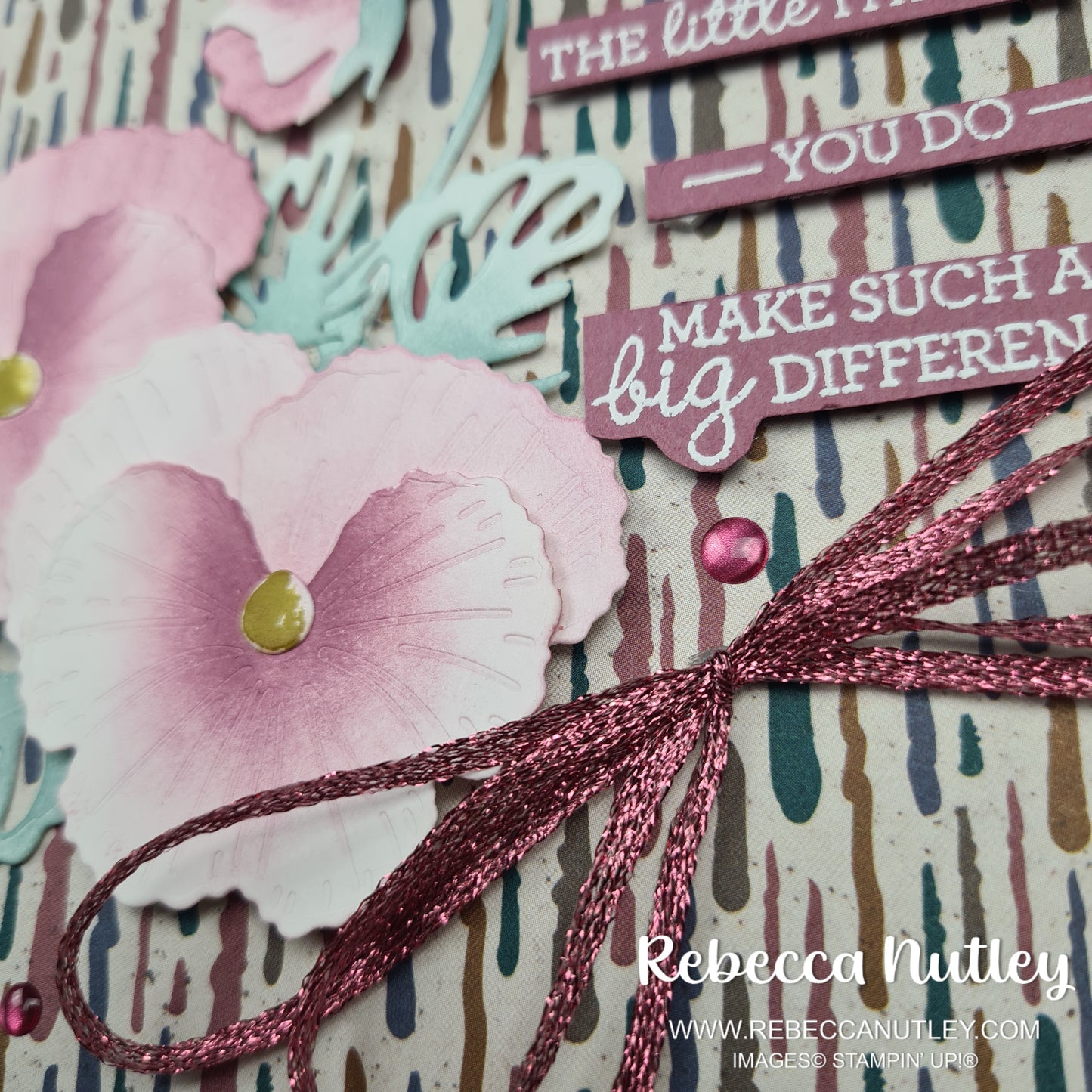 'The Little Things You Do Make A Big Difference' Handmade Card With Gold Envelope