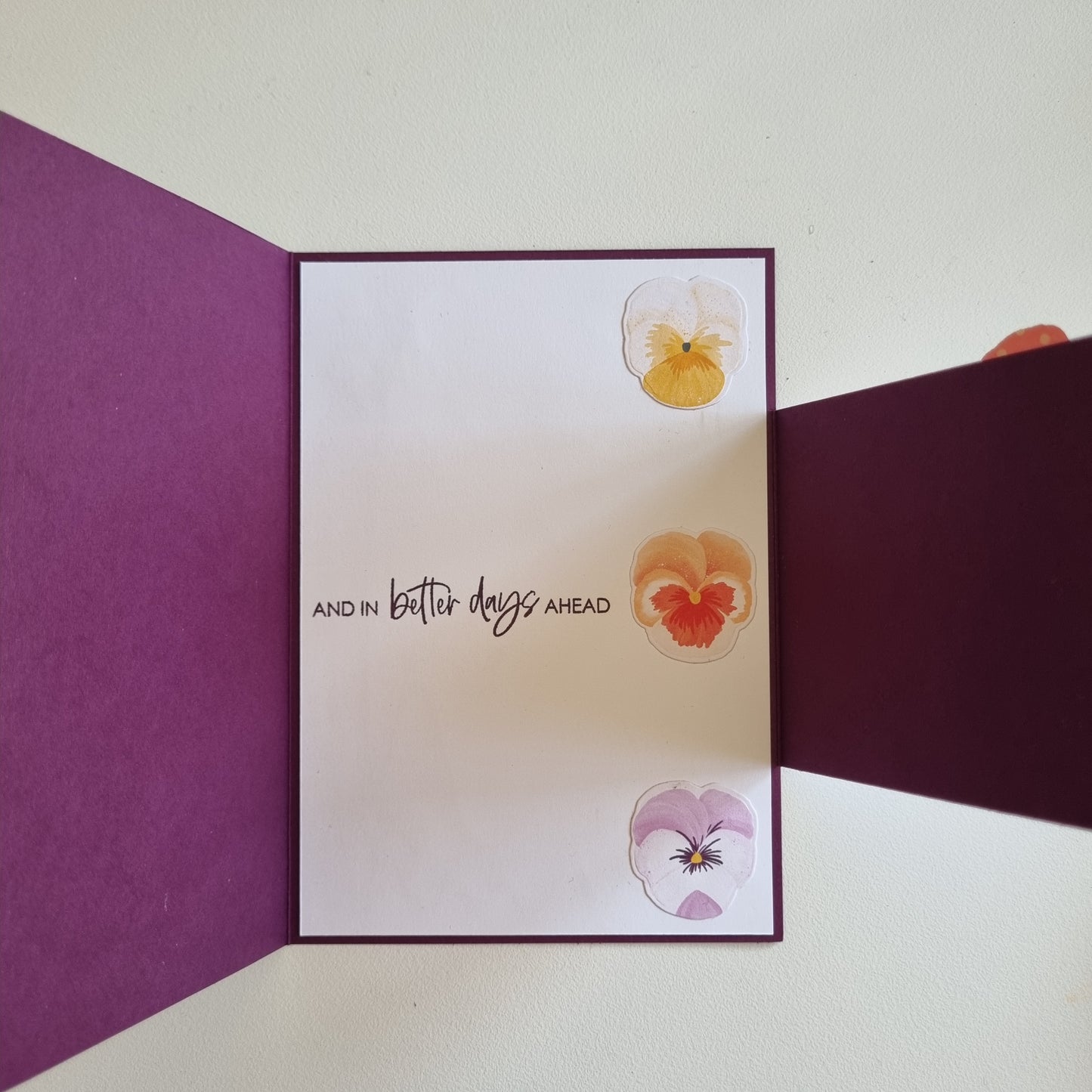 'Here For You Now' Handmade Card With Envelope