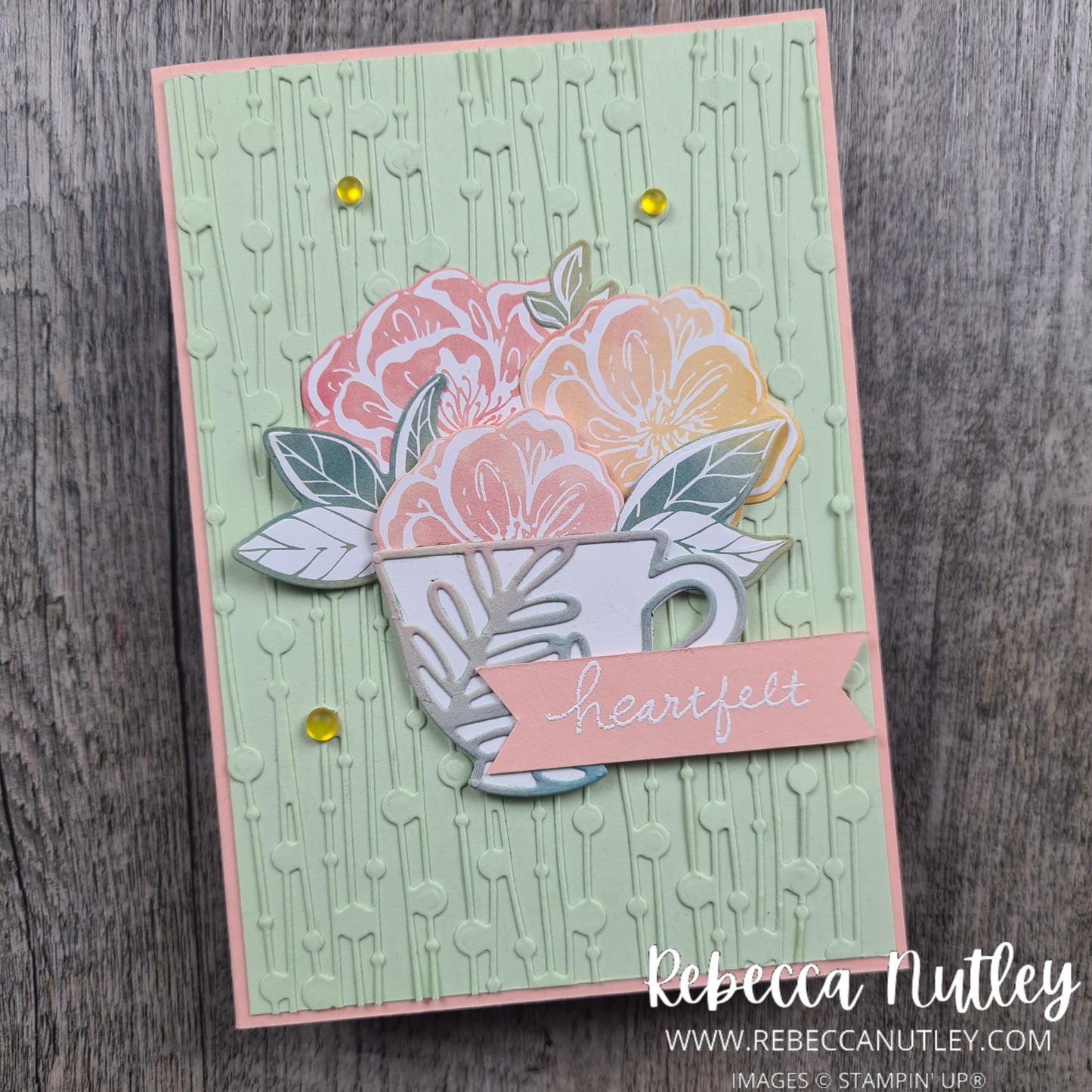 'Heartfelt' Handmade Card With Envelope