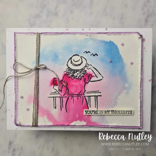 'You're In My Thoughts' Handmade Card With Envelope