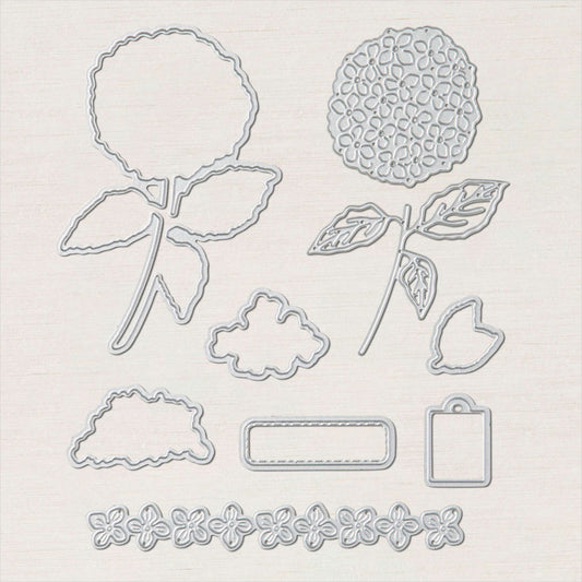 Hydrangea Haven Stampin' Up! Stamp & Die Set Lightly Used