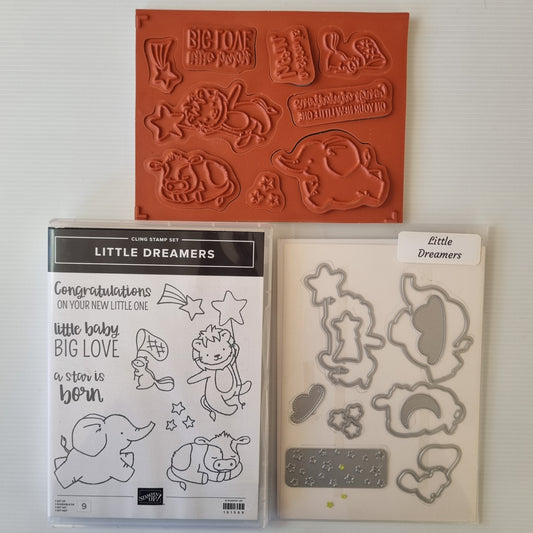 Little Dreamers Stampin' Up Cling Stamp & Coordinating Dies