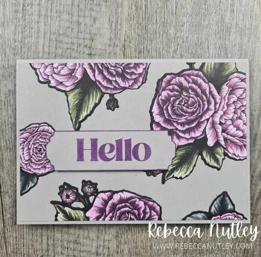 'Hello' Handmade Card With Envelope