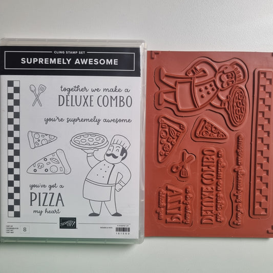 Supremely Awesome Cling Stampin' Up! Stamp Set