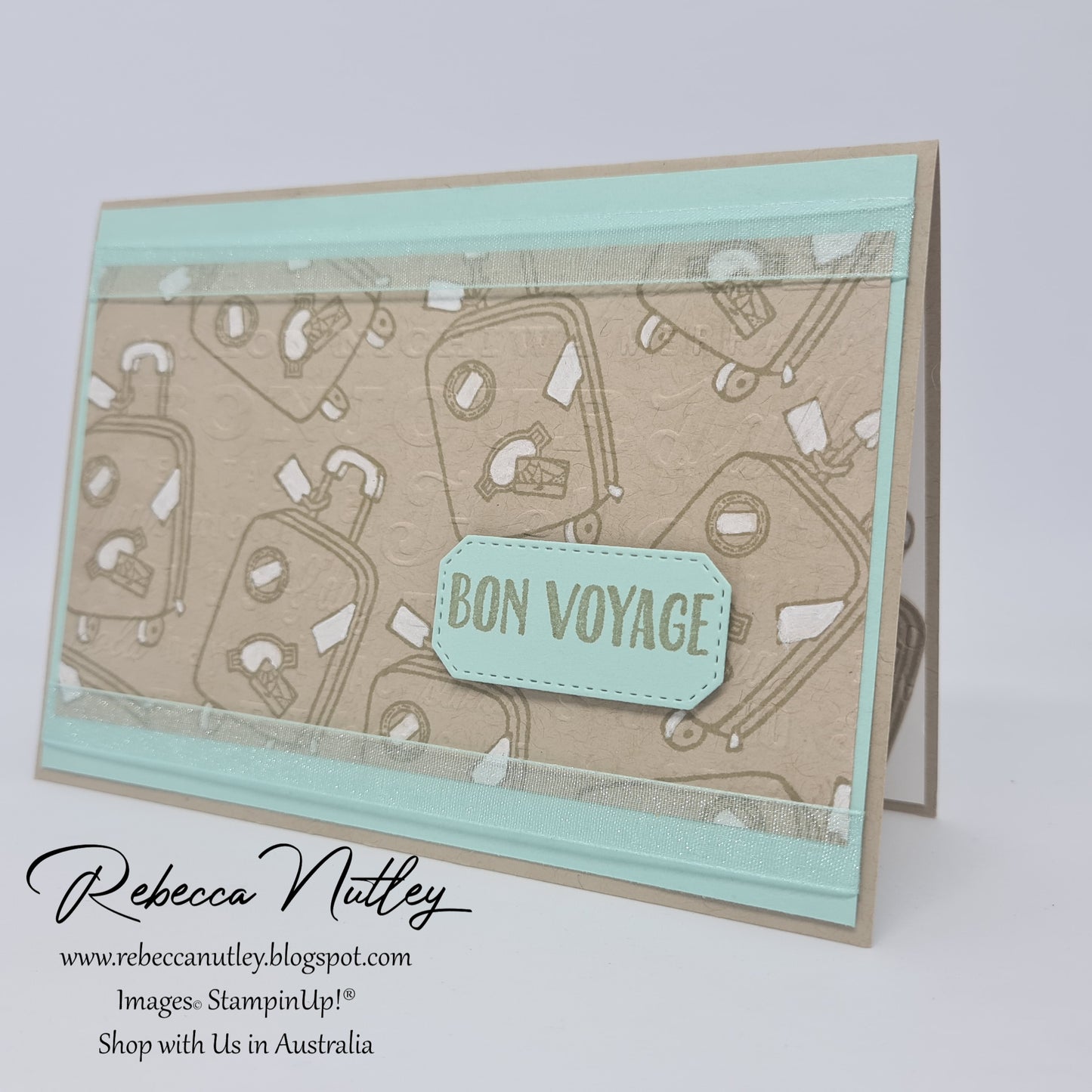 'Bon Voyage' Handmade Card With Envelope