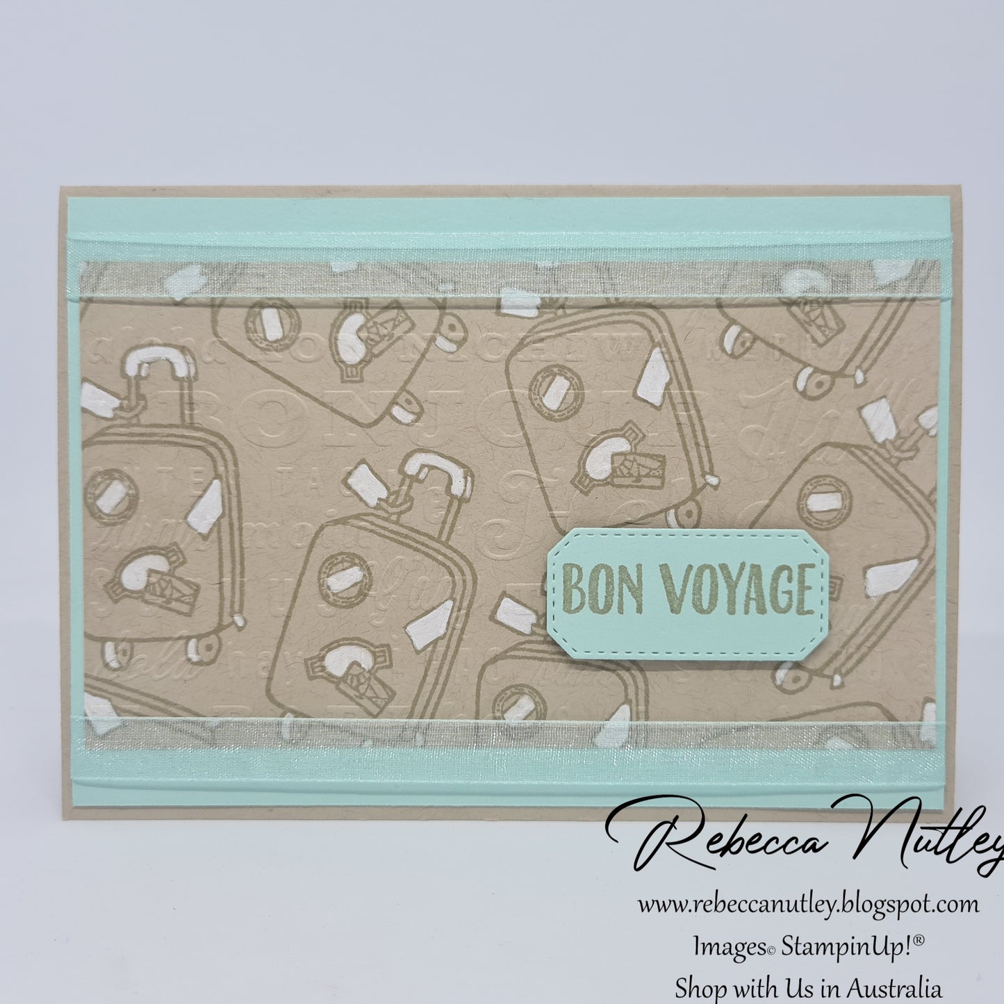 'Bon Voyage' Handmade Card With Envelope