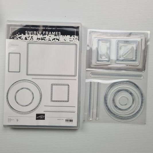 Stampin' Up Used 'Swirly Frames' Photopolymer Stamp Set