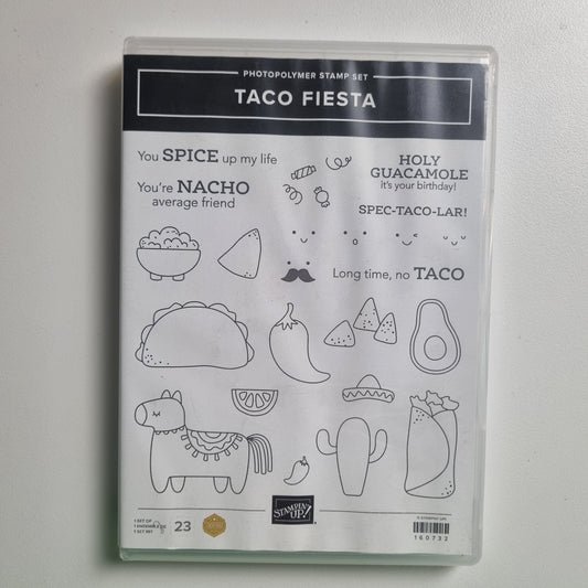 Taco Fiesta Photopolymer Stampin' Up! Stamp Set NEW