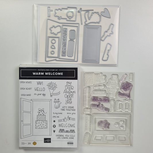 Stampin' Up Used 'Warm Welcome' Stamp Set & Coordinating Dies