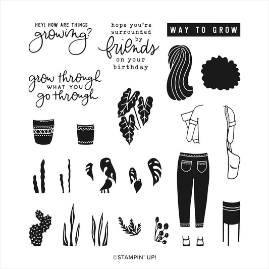 Way To Grow' Stampin' Up! NEW Photopolymer Stamp Set