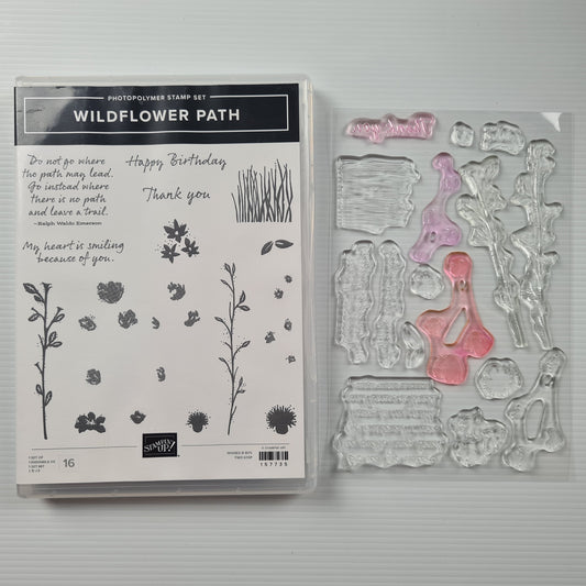 Stampin' Up Used 'Wildflower Path' Photopolymer Stamp Set