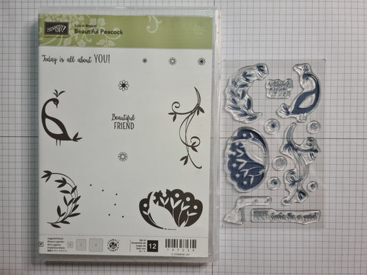 Stampin' Up! - NEW Beautiful Peacock Photopolymer Stamp Saleabrations