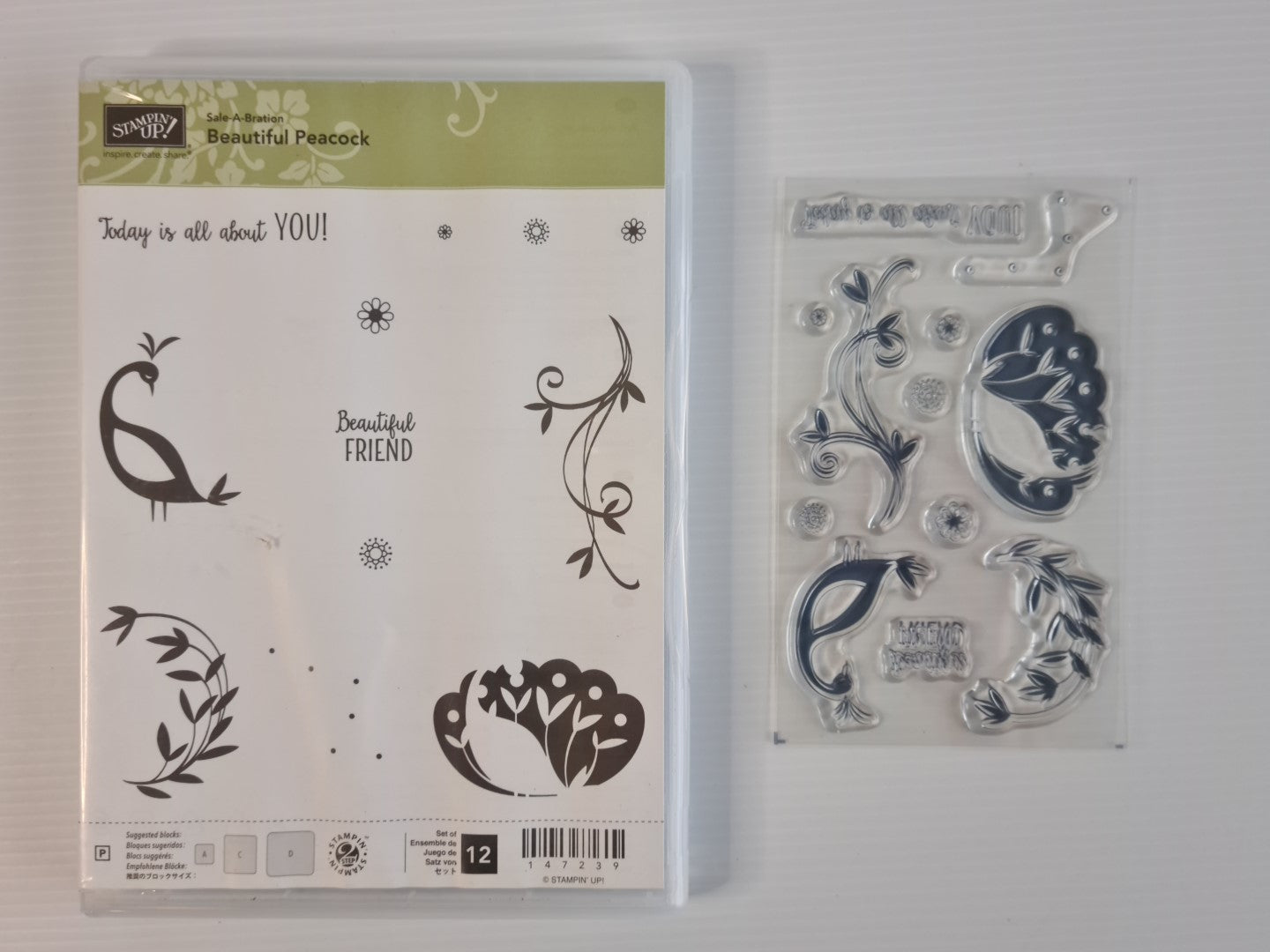 Stampin' Up! - NEW Beautiful Peacock Photopolymer Stamp Saleabrations
