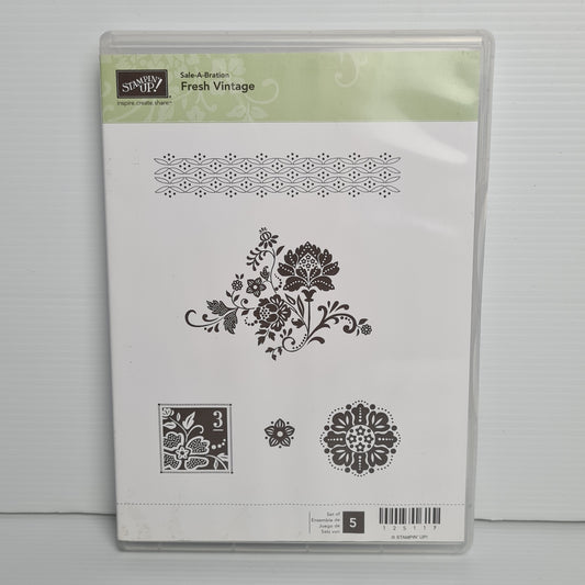 Stampin' Up! - Fresh Vintage Saleabrations Cling Stamp - Retired Product