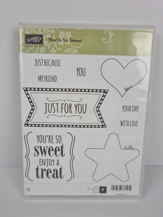NEW Stampin' Up! - You're So Sweet- Cling Rubber Stamp - Retired Product