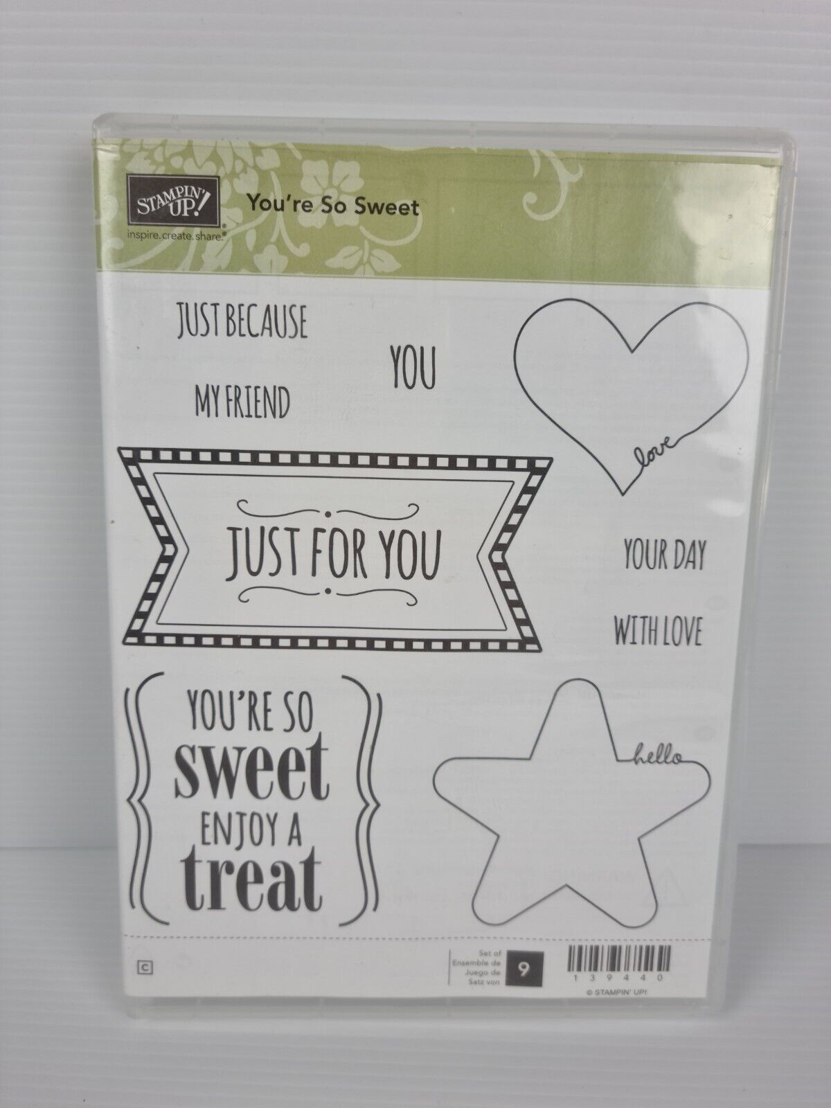 You're So Sweet NEW Stampin' Up! Cling Rubber Stamp Retired Product