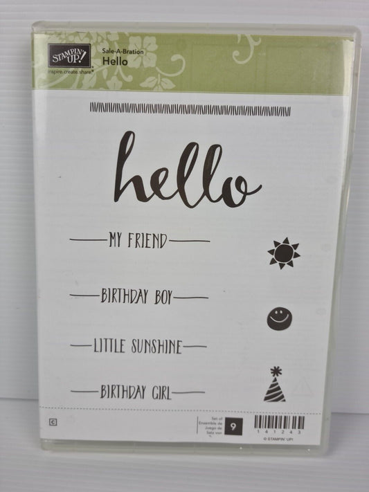 Stampin' Up! - Hello - Cling Rubber Stamp - Retired Product