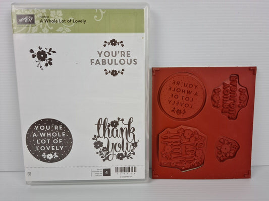 Stampin' Up! - A Whole Lot Of Lovely - Cling Rubber Stamp - Retired Product