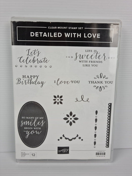 Stampin' Up! - Detailed With Love - Cling Rubber Stamp - Retired Product