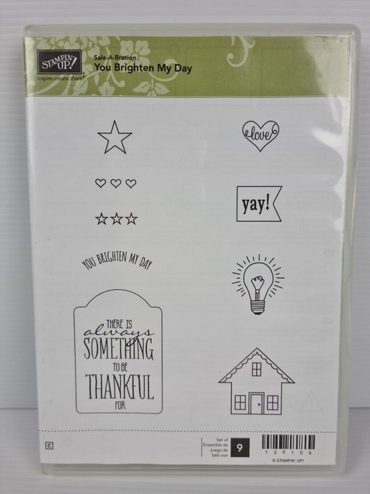 Stampin' Up! - You Brighten My Day - Cling Rubber Stamp - Retired Product